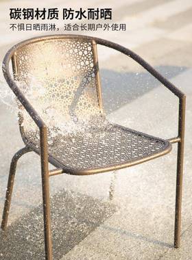 铁休艺室桌椅庭天院闲藤椅外三件套防水露桌椅带伞户FEA外桌椅组