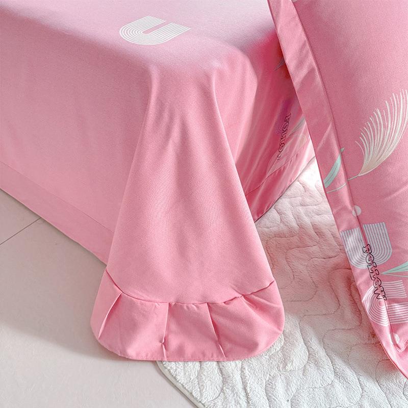 A类纯加棉CdB6c5f4厚单件磨人床单秋毛冬三件套学生宿舍单双保暖