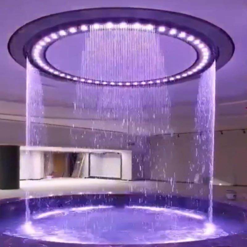 圆环水幕双层圆形水幕水自帘族馆水幕演水数码YHA水幕表厂家有工