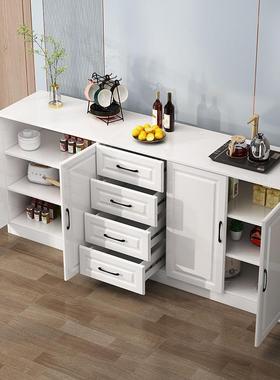 实木230415餐边柜简约厨房家用茶水柜多功收纳柜客厅靠现墙柜子储