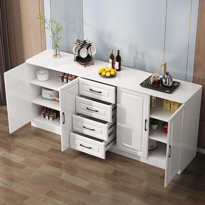 实木230415餐边柜简约厨房家用茶水柜多功收纳柜客厅靠现墙柜子储