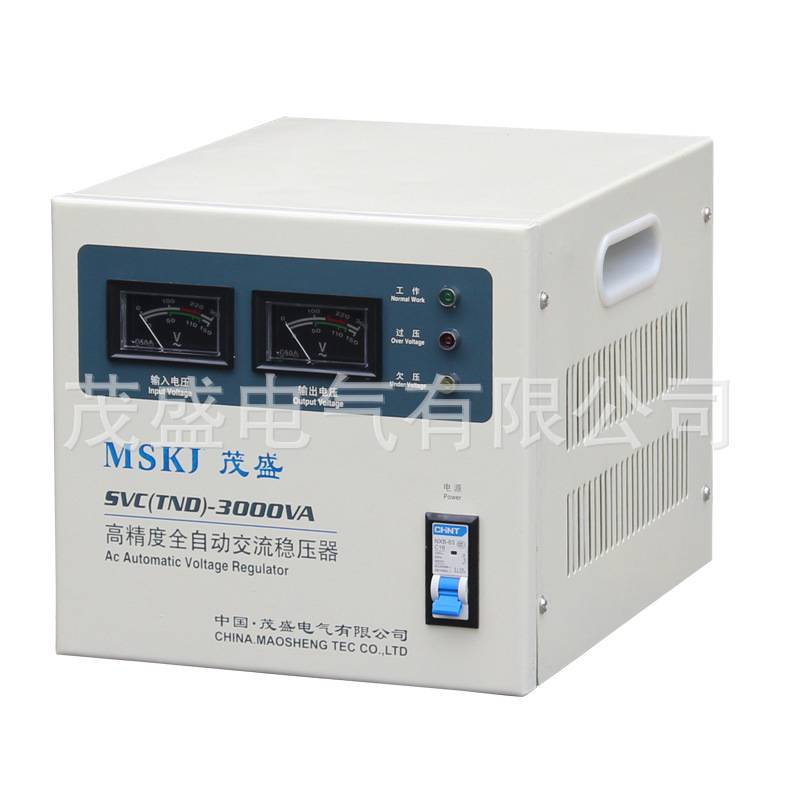 MSKJ单相稳压器220v伺服电机全自动高精度交流SVC-3000VA工厂