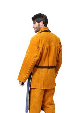 A-70磨3蓝色防火布围裙焊工焊接电焊VXZ6用耐阻燃布材P质围裙