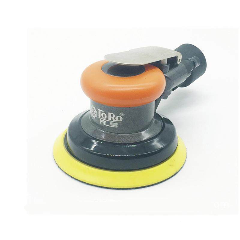 托R-BQW050气动研磨机5寸圆盘砂机纸机气动打磨吸尘式牛仔罗抛光T