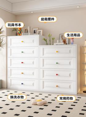 ?制五斗柜TZU钢卧室收纳客床头柜家用厅边柜现代简约铁艺储物屉抽