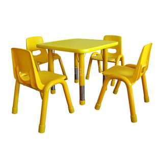 幼儿园儿童防用品正方形四人童桌桌椅宝宝火儿板正方直销