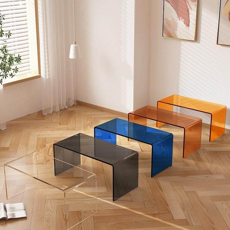 透明茶几家用休轻奢无品牌/现代亚克力闲小桌小户型茶子桌几网红