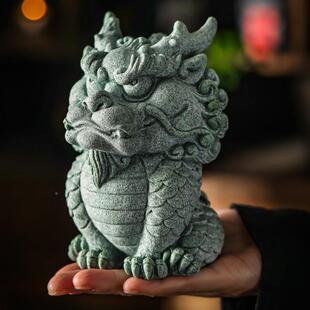 瑞兽家山居创意国潮青桌面装 石精品茶宠摆件新中式 饰鱼缸假砂LMC