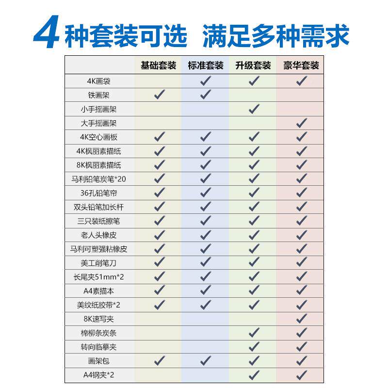 画支板画架套装素描折叠ZAA初学者写生学生多板功能架式画画便架
