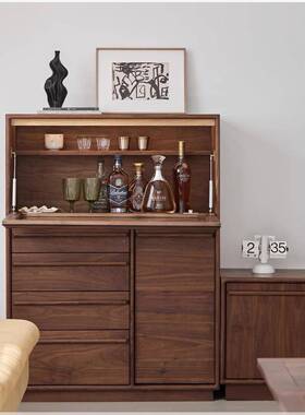 新酒品北美黑胡桃木餐边柜家用厅电视边柜复古柜无品牌/中木古客