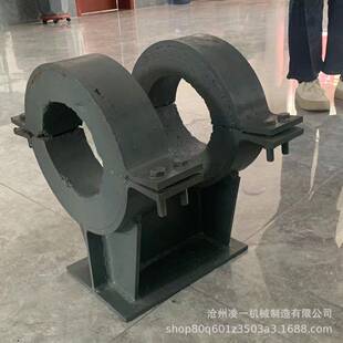 蒸汽DN200管道单抱箍定动导固向管托蛭滑石隔保温管热托绝热支架