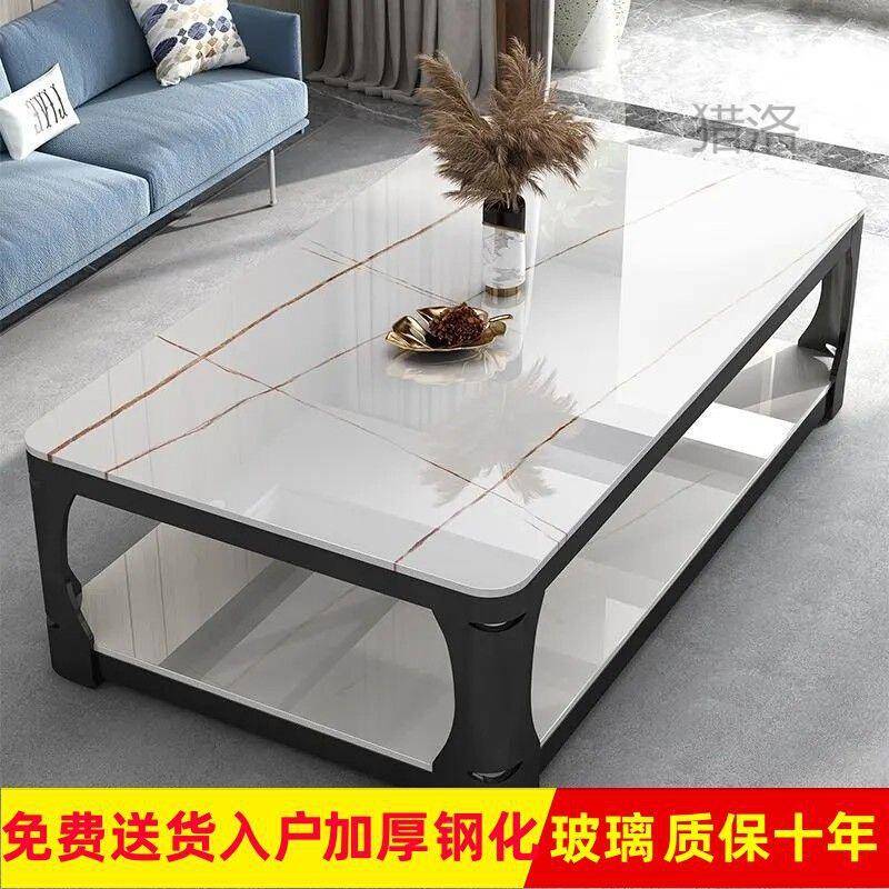 u茶几家用化客厅简约现小户型理钢玻璃仿大石餐桌GQD长方形茶代台