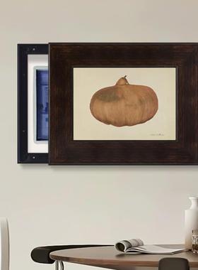 《芦》法式葫复古中古风电表箱饰画电箱盒子遮挡挂装画OVN2025新