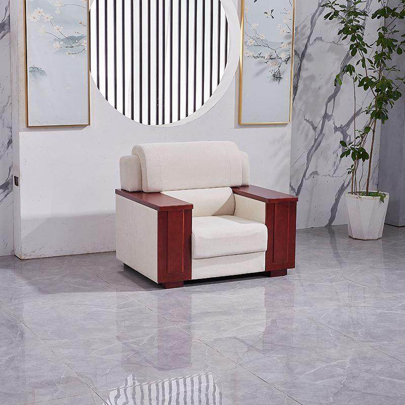 公FER司会式室议宾接待领导会客区布贵艺单人位新中沙发实木茶几