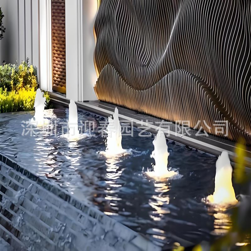 水景庭院户外水池涌泉套装景观喷泉水泵涌泉灯喷头设备全套