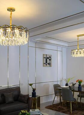后现代轻奢吊灯复式水楼大吊别ZNO墅楼中晶灯客厅灯楼楼梯灯长灯