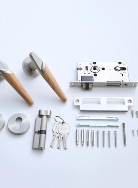 现代GGG简约把锌合金实磁木门体手家用房间门木门锁吸静音分执手