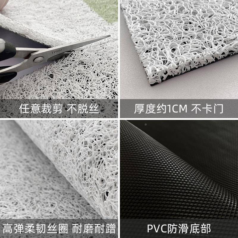 丝圈关半户F77J5MH8圆入户门地垫防滑美式复古玄外地毯大门口蹭脚