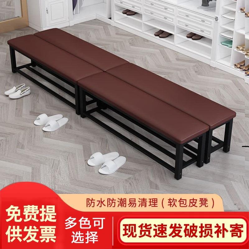 健身房凳家用软包床尾凳浴室更衣室沙发凳凳服装店长凳收纳凳