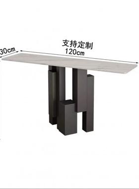 靠轻门奢风玄DNL关桌入正对玄关台墙极简走户廊端景台岩板玄关柜