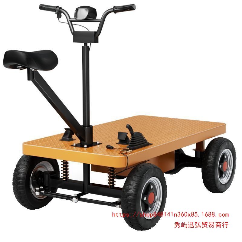 电动四轮平板搬运车拉瓷砖