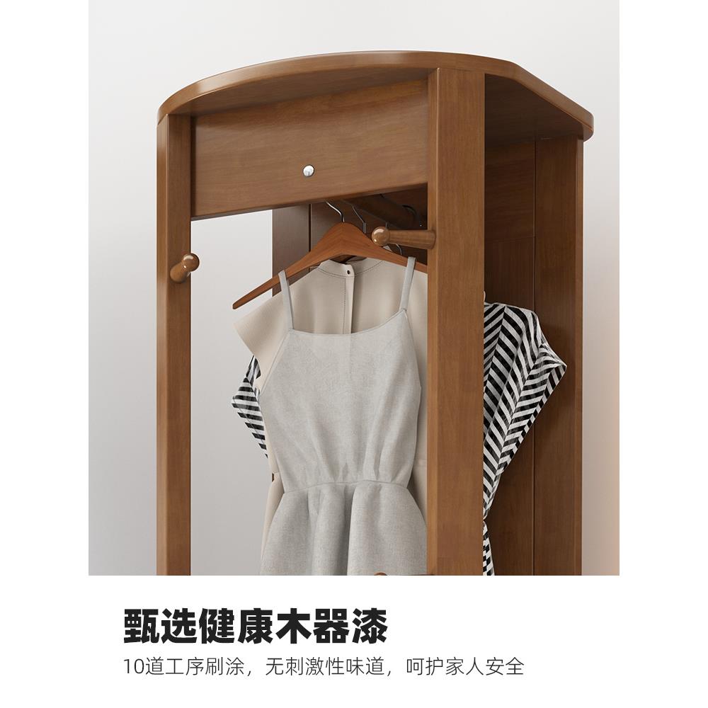 穿衣镜全身客镜落地镜实木家架用可镜子厅卧PZK室挂衣一体旋转试