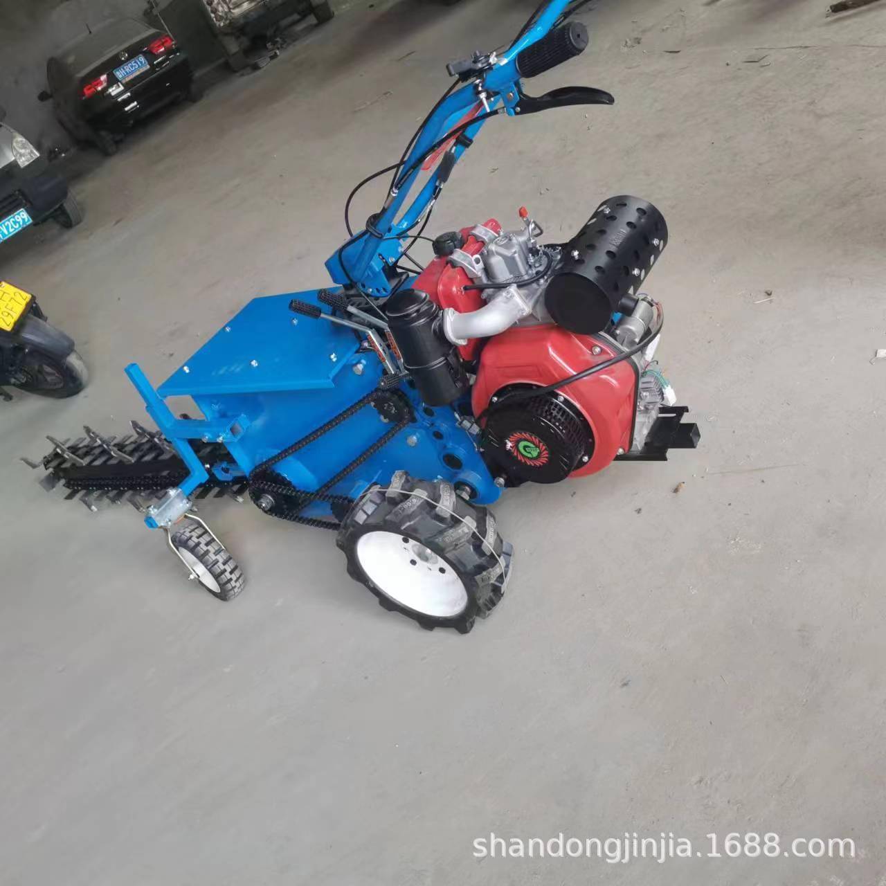 自JOQ水管道地线挖机渠开沟埋机挖沟机微来耕机土路管道开沟机