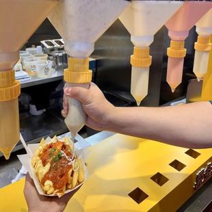 大口径挤酱瓶商用沙拉酱蜂蜜茄酱瓶大量挤压PHQ瓶番趣味挤摆容摊