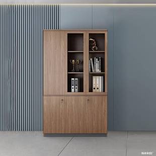 办公文柜木质带柜锁落AUE地式 柜子保密柜储物柜文件室资料柜件档