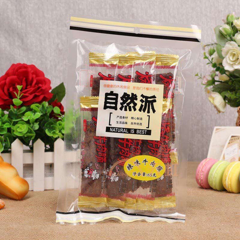 自然派牛肉条：辣味、蜜汁味、炭烧味65克/包*24即食肉脯休闲零食