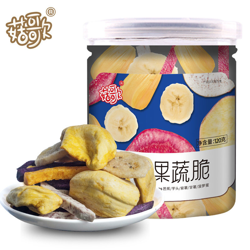 罐装综合果蔬干香菇秋葵即食蔬菜干菠萝蜜香蕉片水果干果蔬脆