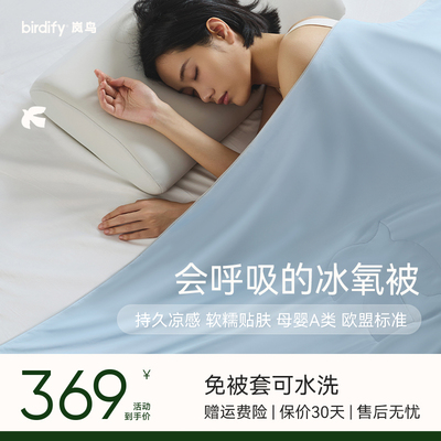 birdify岚鸟冰氧空调被夏凉被双人被子被芯可水洗凉薄被抑菌透气
