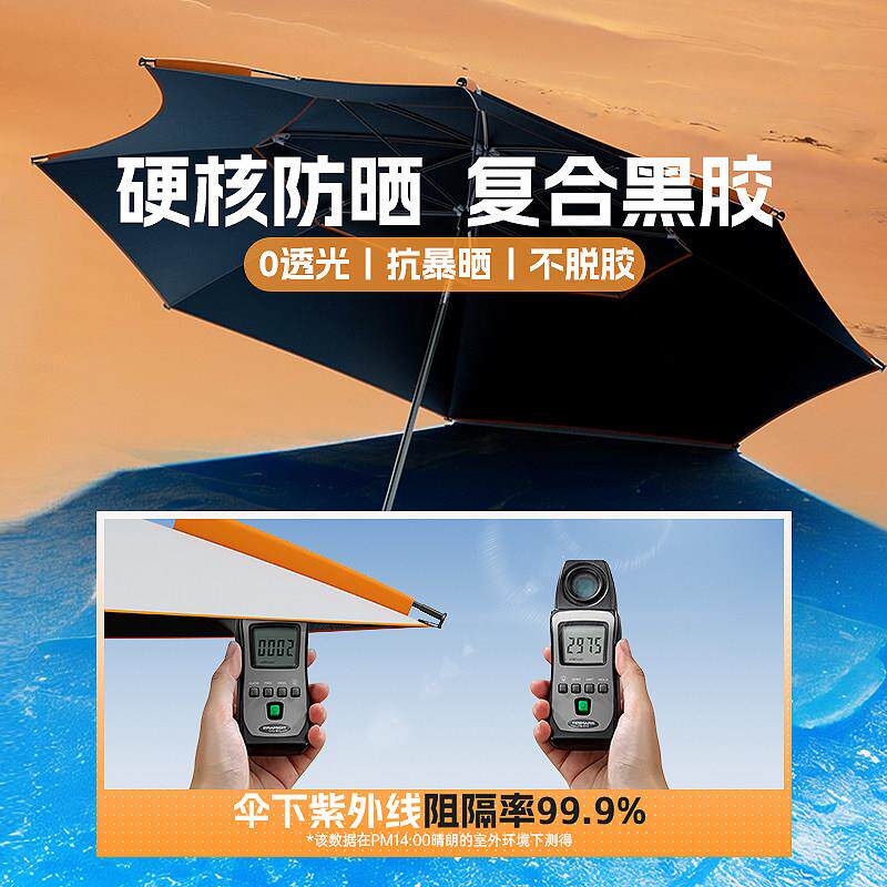 2钓鱼伞.6加大万向ZDDY2钓2025新伞款拐米杖遮阳专用防晒户外露营