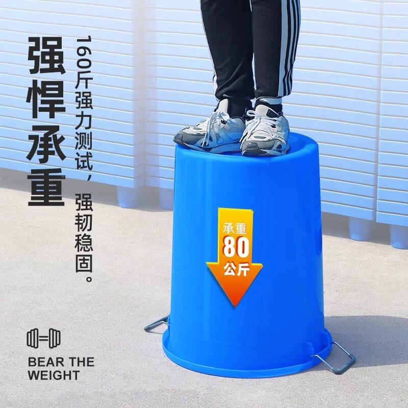 塑料桶圆形厚家用庭加院大色容量储水食品桶发酵桶带盖子酿酒桶白