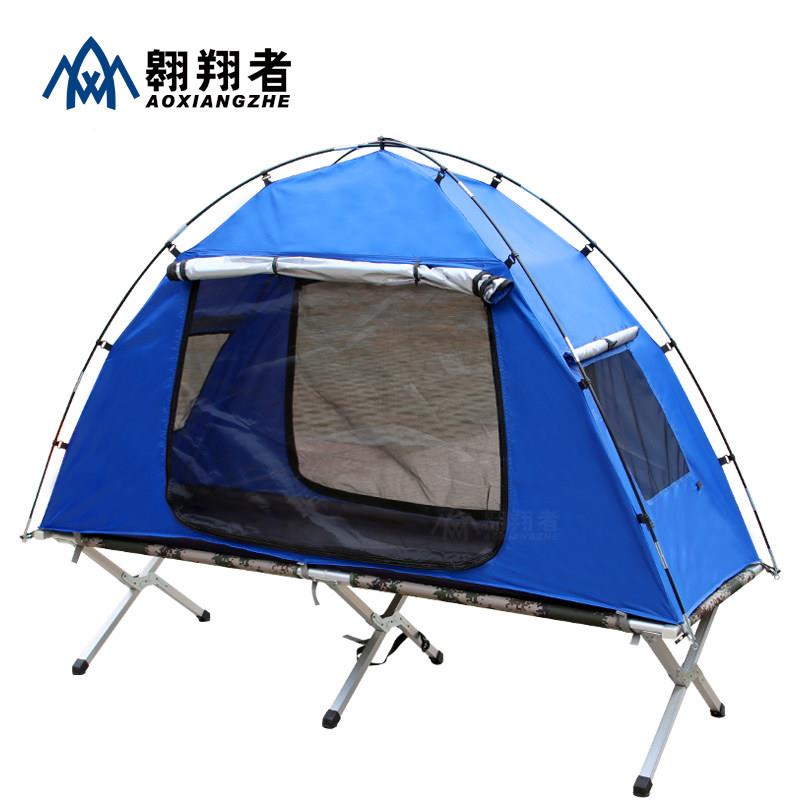 帐篷单人户外露营防雨防叠LST晒野营钓鱼携折可式离行军床帐地篷