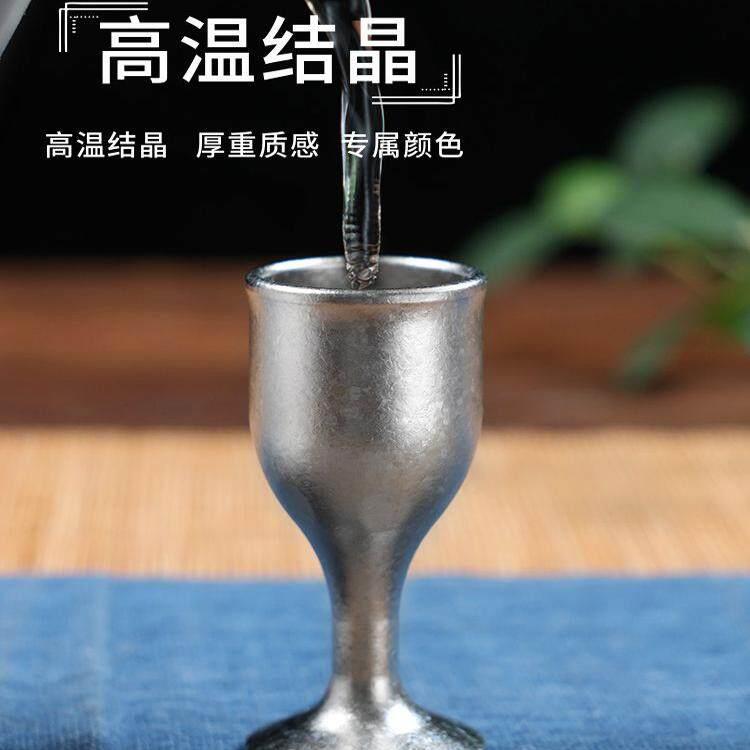 成纯钛Ti24015酒杯酒盅体型小酒酒杯高一脚随身便携户外旅行白杯