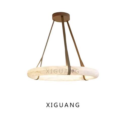 现代云石全铜吊灯客轻奢创意设计师房吧台厅灯北欧LL10076书厅卧