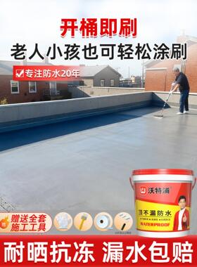 料屋水顶防水沃特浦补漏料渗水漏房顶罅隙专用涂楼顶平房补漏王堵