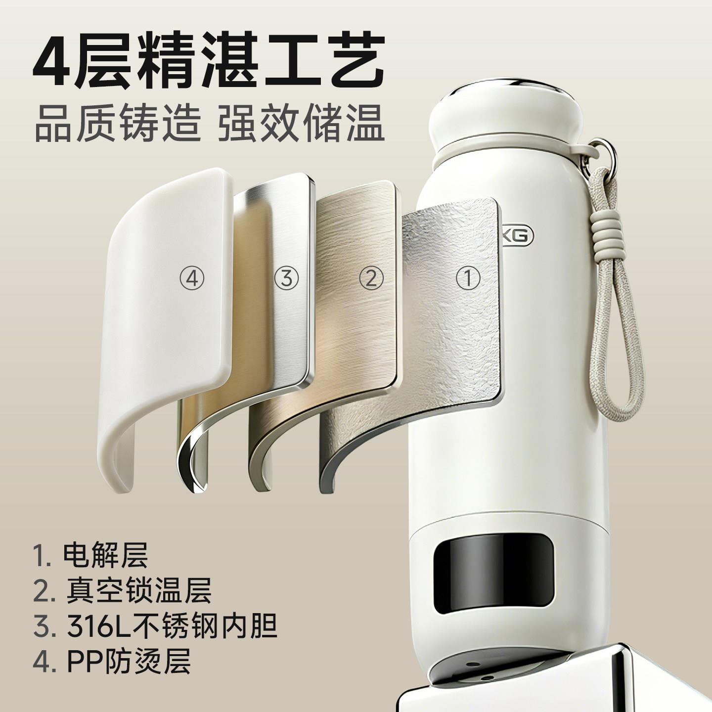 JEXG捷行携XP-W16A1烧便I水式杯小型旅行加热水杯真空保温烧水一