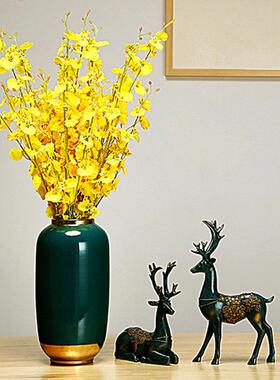 景式德镇陶瓷器花瓶装饰摆件意手工中式HP081701插欧家居客厅玄关