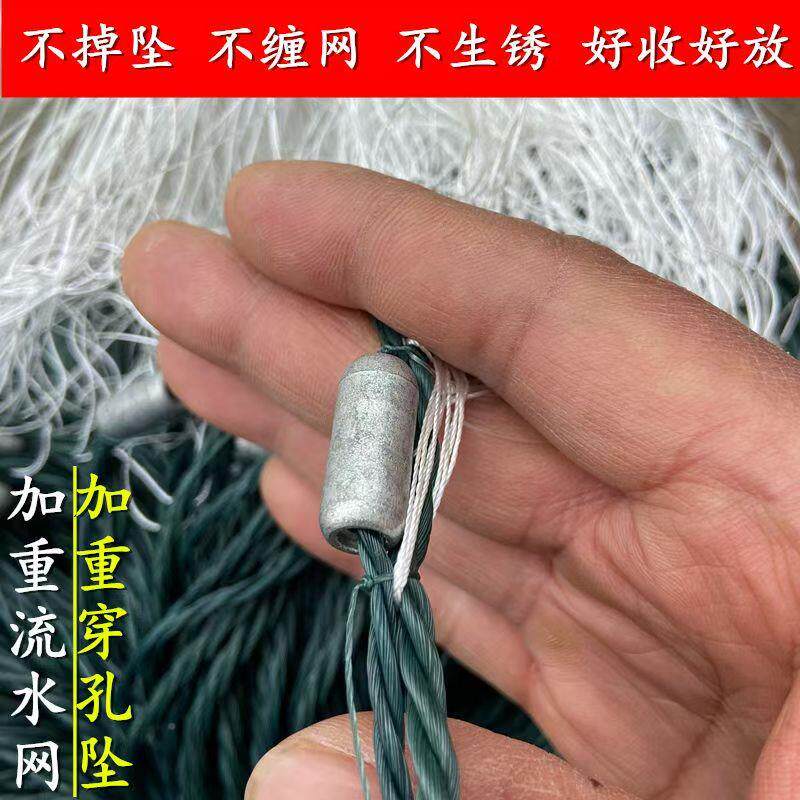 加大力WJB马坠尼龙线塑料层漂绳三沉网加粗重挂网黏网捕大鱼网捕