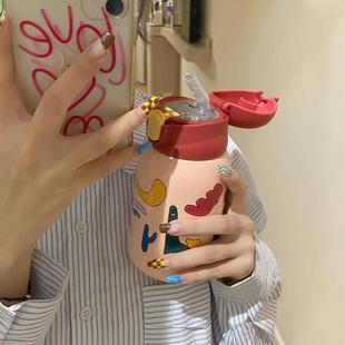 小袋童鼠巴布儿保温杯吸管杯直饮保温水上学专用水壶容大量女JOER