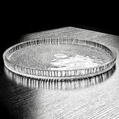 托2025新款 圆形水晶玻璃水果盘茶盘家BYE用果盘轻奢盘高档高端商