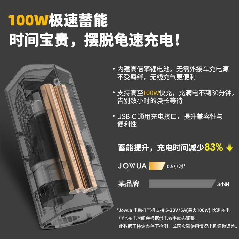 车打充气泵快汽车轮胎无线气筒可携式充自行打气机车篮球多功载能