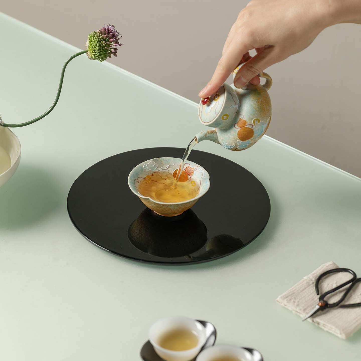 梵士汝 瓷喝茶小陶茶杯复古功夫茶单只品茗焦糖釉-主人杯女个用人