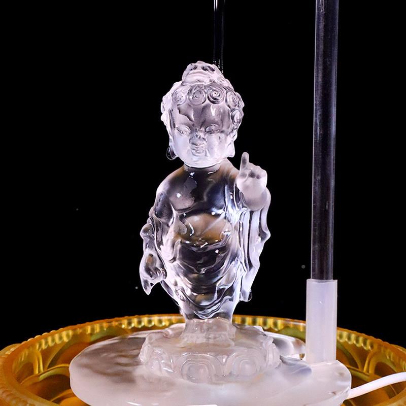 宝琉璃太子佛浴PAC佛盆琉璃小佛摆件环水循财生摆件风水轮聚盘包