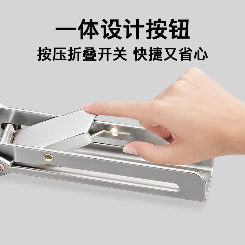 折叠3支04不锈钢三角撑墙上置物架架活动隔板伸缩层板支三脚折叠