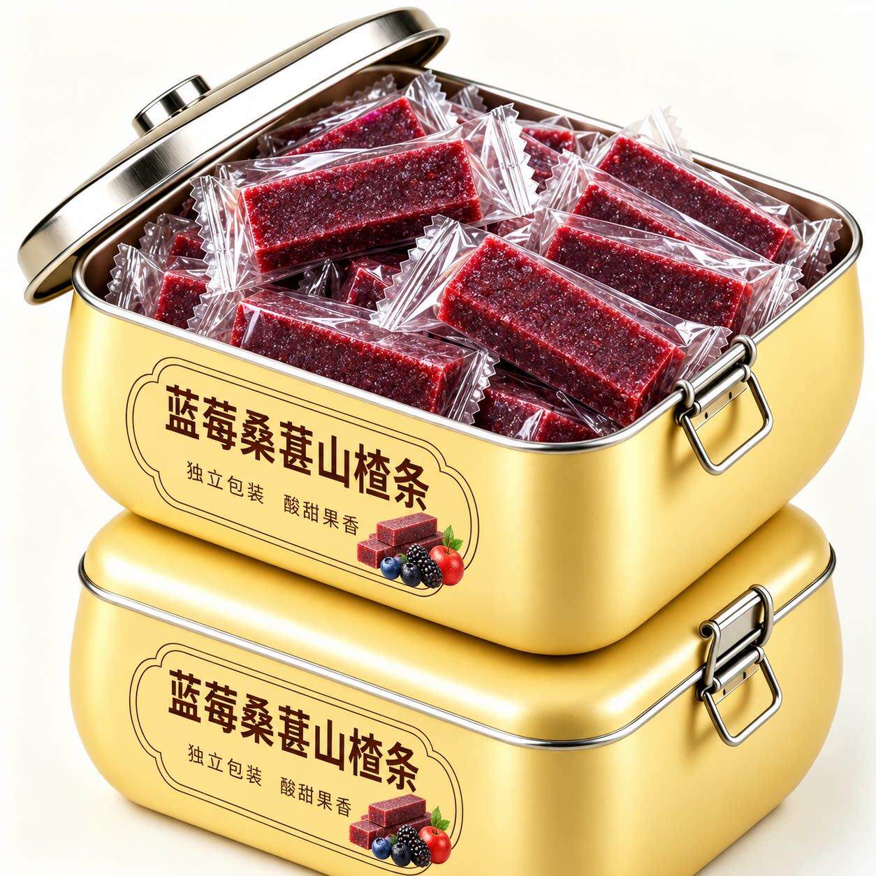 正宗蓝莓桑葚山楂条独小包装官方旗舰店原味健康零食点心开袋即食