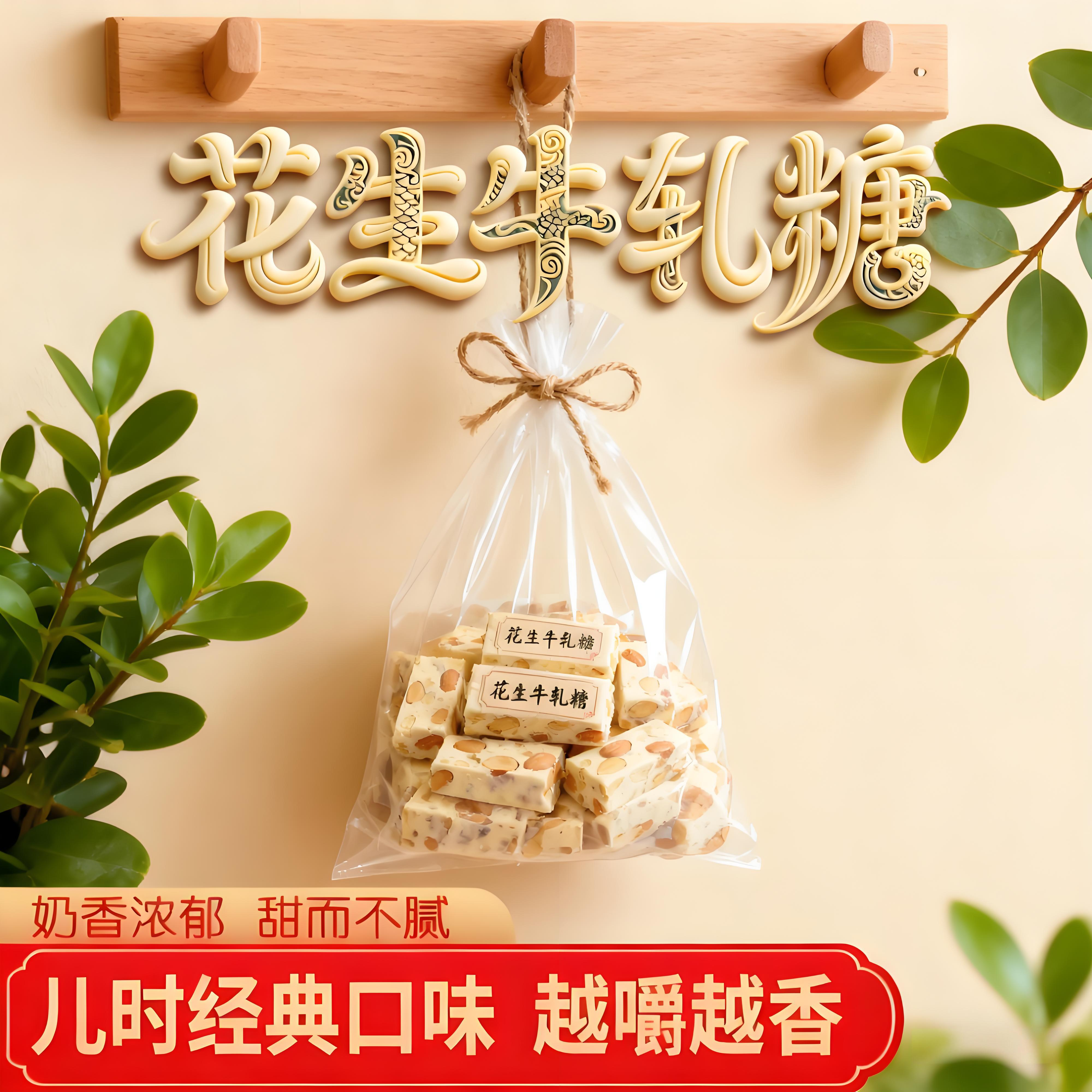 【抖音同款】花生牛轧糖正宗牛扎糖老牌子牛轧糖年货喜糖零食糖果