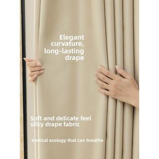 金蝉抗菌全遮光窗帘无涂层遮阳防晒加厚款 客厅卧室家用宿舍出租屋